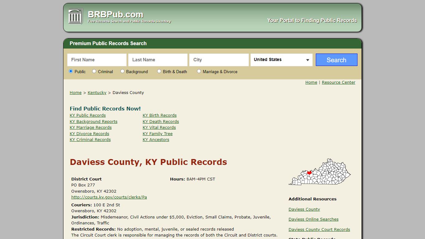 Daviess County Public Records | Search Kentucky Government ...
